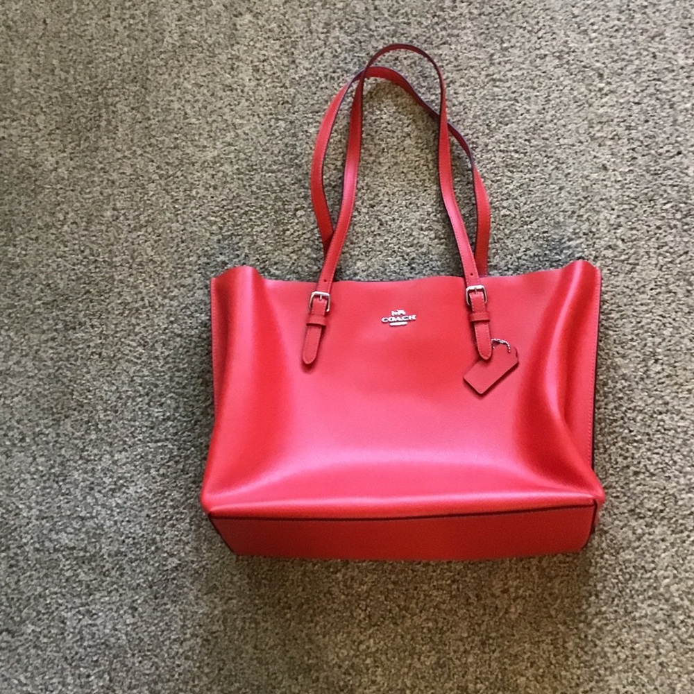 Coach Vibrant red tote